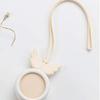 Angel Neck Fan Leafless Belt Lanyard Small Fan Handheld Fan USB Charging Gift Fan, White view 3