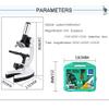 JF-XUAN 100X-1200X Digital Microscope Set with Accessories Kit for Children Kids Students Gift All-Metal 1200X White Microscop (Magnification : 1200X) view 3