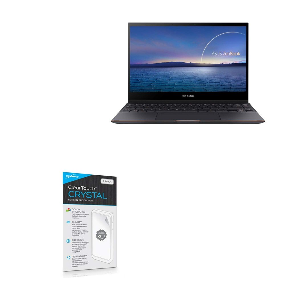 BoxWave Screen Protector Compatible with ASUS ZenBook Flip S13 (UX371) - ClearTouch Crystal (2-Pack), HD Film Skin - Shields from Scratches