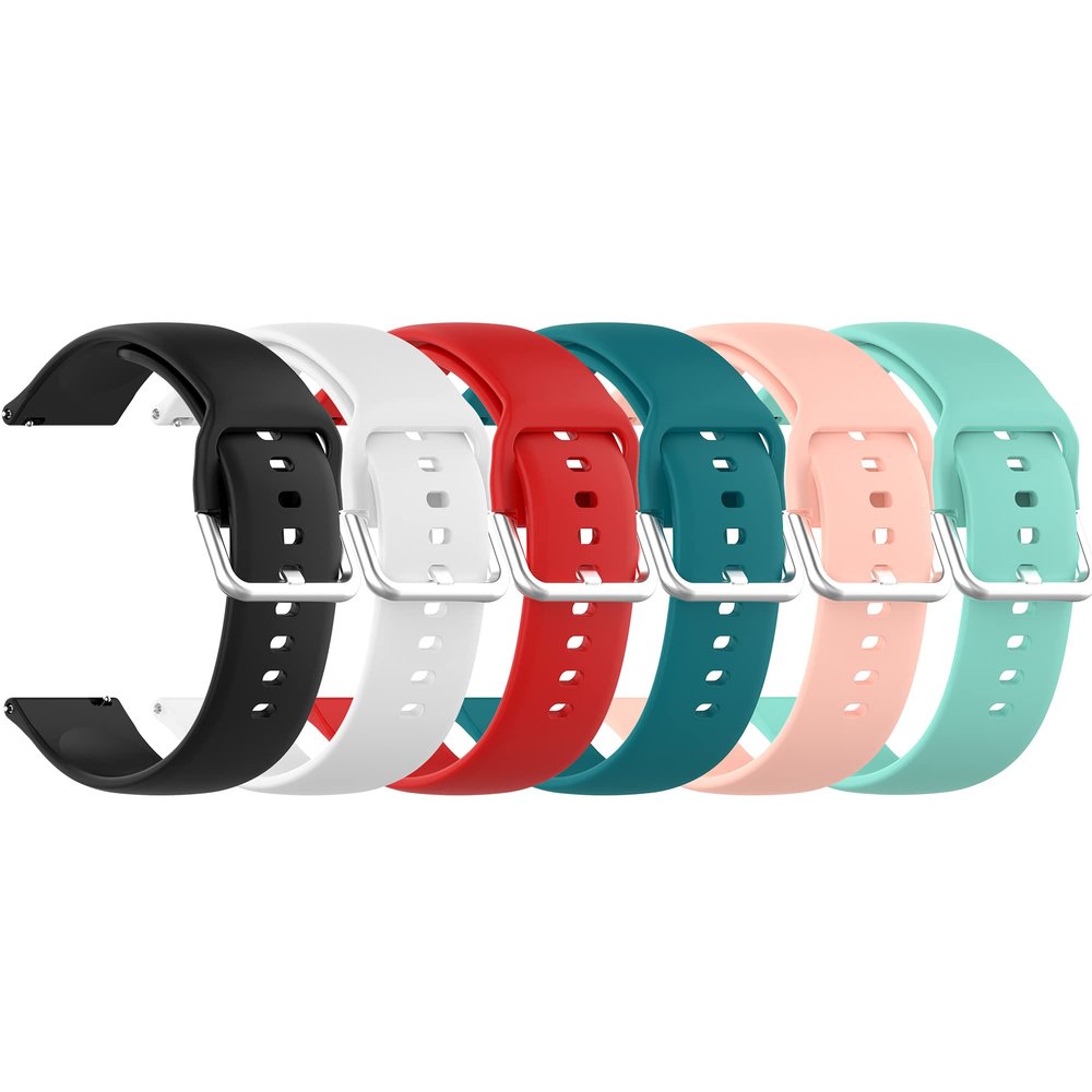 BabyValley 6-Pack Band Compatible with NiceFuse W3 Smart Watch Silicone Wristband, Waterproof Bracelet Replacement Strap for NiceFuse W3