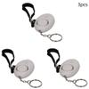 Aicosineg 3Pcs 120DB Personal Security Alarm Keychain Safe Sound Personal Alarm with LED Lights Emergency Safety Alarm Keychain for Women Men Children Elderly Bags Backpacks Suitcases White view 2