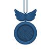 Angel Neck Fan Leafless Belt Lanyard Small Fan Handheld Fan USB Charging Gift Fan, Blue view 1