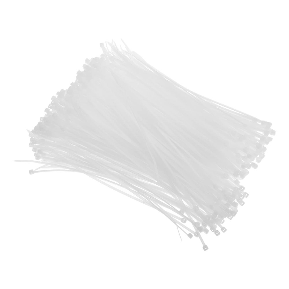 Heyiarbeit 8 Inch Zip ties White Plastic Cable Tie Nylon Cable Wire Ties Self-Locking Tie Wraps 500Pcs