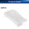 Heyiarbeit 8 Inch Zip ties White Plastic Cable Tie Nylon Cable Wire Ties Self-Locking Tie Wraps 500Pcs view 4