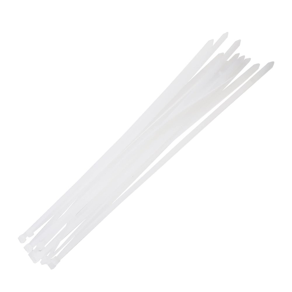 Heyiarbeit 20 Inch Zip ties White Plastic Cable Tie Nylon Cable Wire Ties Self-Locking Tie Wraps 100Pcs