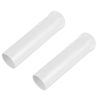 SOLUSTRE 20 Pcs Plastic Chandelier Sleeves Tear Casing for Candle Covers Non-Electric Light Base Sleeves