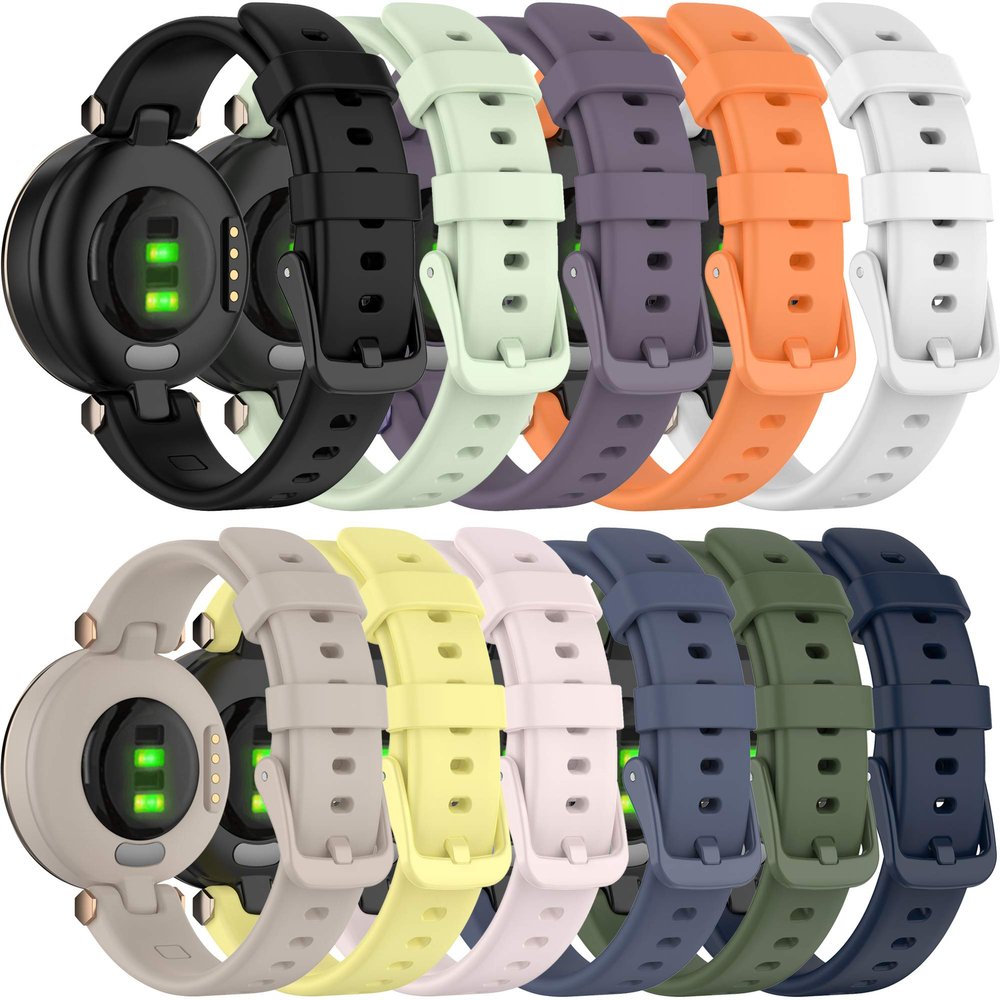 11-Pack Compatible with Garmin Lily Watch Bands Ladies Fashion Silicone Strap Women Sports Fitness Wristband for Garmin Lily Smartwatch