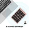 Wireless Numeric Keypad, Mini Digital Numpad 22 Keys Ergonomic Number Pad Keyboard with 2.4G USB Receiver for Laptop/PC/Desktop(Rose Gold) view 2