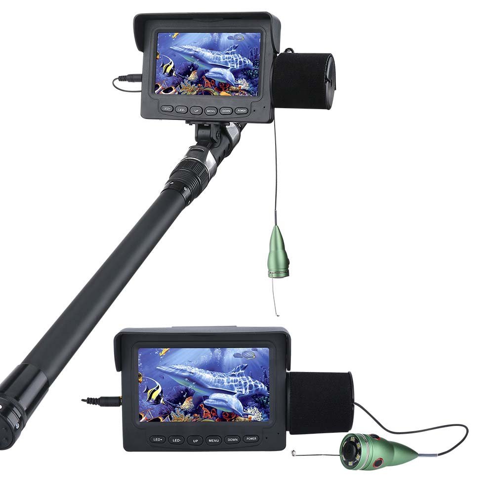 15M 1000TVL Fish Finder Underwater Fishing Camera 4.3" LCD Monitor 6PCS 1W White LED Night Vision Camera for Fishing