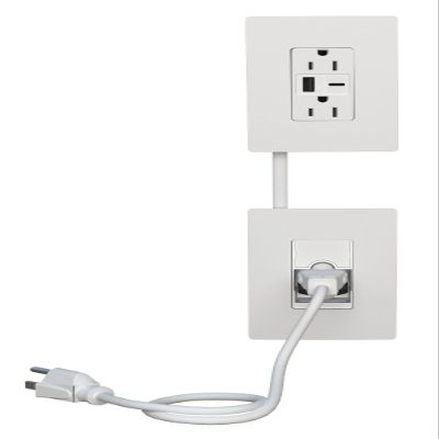 Legrand Wiremold In-Wall Power Outlet Extender Kit, White, 6 Foot Cable, For Kitchen Remodel and Outlet Relocation, IWPE-WH