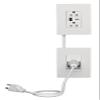 Legrand Wiremold In-Wall Power Outlet Extender Kit, White, 6 Foot Cable, For Kitchen Remodel and Outlet Relocation, IWPE-WH view 1