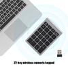 Wireless Numeric Keypad, Mini Digital Numpad 22 Keys Ergonomic Number Pad Keyboard with 2.4G USB Receiver for Laptop/PC/Desktop(Iron Grey) view 2