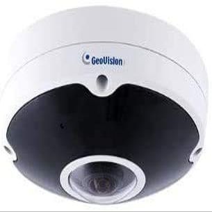 GEOVISION GV-FER12700 12MP IR WDR Pro PoE Built-in Microphone Network Outdoor PTZ fisheye Dome Camera with 1.05 mm Fixed Lens, RJ45 Connection