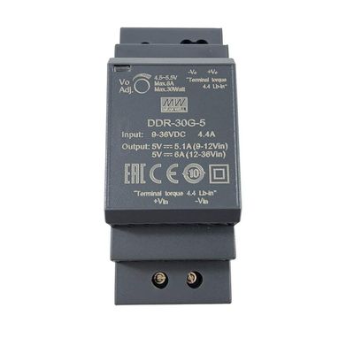 MEAN WELL Original DDR Series DC DC Converter 30W Input 9-36V Output 5V 6A Power Supply Converter (12/24Vdc to 5Vdc)