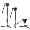 Cayer FP34 Video Monopod with Fluid Head, 71.2 inch Aluminum Monopod Tube with Feet, Supports 13.2 lbs, Ideal for DSLR Cameras, Camcorders, and Professional Video Shooting view 1