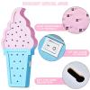 Mudder 2 Pcs Ice Cream Light Party Decorations Woden LED Light, Blue-Pink view 3