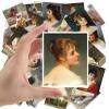 Large Stickers (24 pcs 2.5"x3.5") Beautiful Girls and Ladies Victorian Portraits Antique Museum Painting Retro Poster Reprint view 1