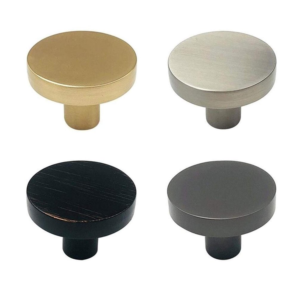 Kitchen drawer cupboard door handle 2pcs Round Brass Dresser Knobs Cabinet Door Knob Handle Kitchen Brass Dresser Pull Accessories Pull Round Furniture Drawer Knobs for Family restaurant bathroom bedr