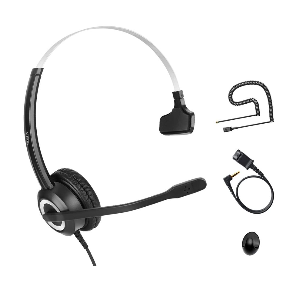 Cisco Phone Headset Mic Noise Cancelling Compatible with Cisco Phones 6861 7942g 7965g 8841 8851 8861 8945 8961 Series Model Includes U10 RJ9 Cord and 3.5mm Jack Adapter