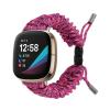 DKEnjoy Watch Band Compatible with Fitbit Versa 3/Sense Strap, Woven Nylon Replacement Accessories Bracelet Adjustable Wristband (Hot Pink) view 1