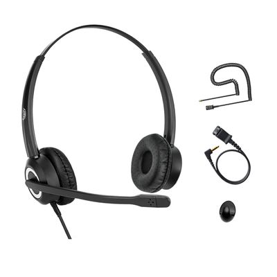 Cisco Headset Noise Cancelling Mic Compatible with Cisco Phone 6841 6871 7941g 7961g 7971g 8811 8845 8865 8941 8961 Series Models Includes U10 RJ9 Cord and 3.5mm Smartphone Adapter