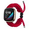DKEnjoy Watch Band Compatible with Fitbit Versa 3/Sense Strap, Woven Nylon Replacement Accessories Bracelet Adjustable Wristband (Red) view 1
