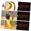 Cabilock 1pc Household Banana Display Stand Hanging Hook for Grapes and Countertop Fruit Storage Creative Design for Decor Khaki view 3