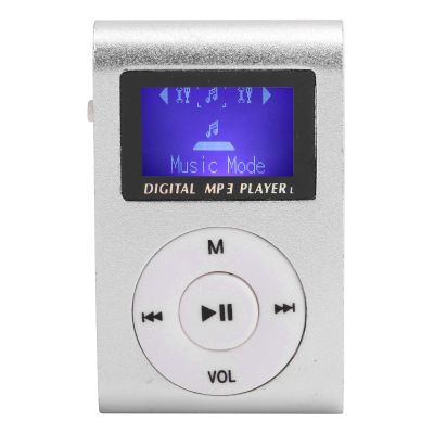 Archuu Mini Portable MP3 Player with BackClip LCD Screen Mini MP3 Music Player Portable Digital Music Media Player Support Memory Card for Running & Sports(Silver)