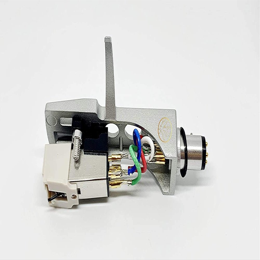 Silver Headshell, Mount, AT3600 Cartridge and Conical Stylus, Needle for Pioneer PL-A450, PL-15D, PL-510A, PL-55DX, PL-55X, PL-150, DJ-3500, PL-600, PL-1700, PL-540, PL-51, PL-M340