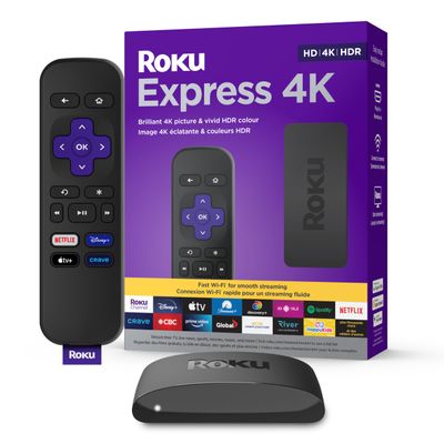Roku Express 4K 2022 | Streaming Media Player HD/4K/HDR with Smooth Wireless Streaming and Roku Simple Remote with TV Controls, Includes Premium HDMI Cable