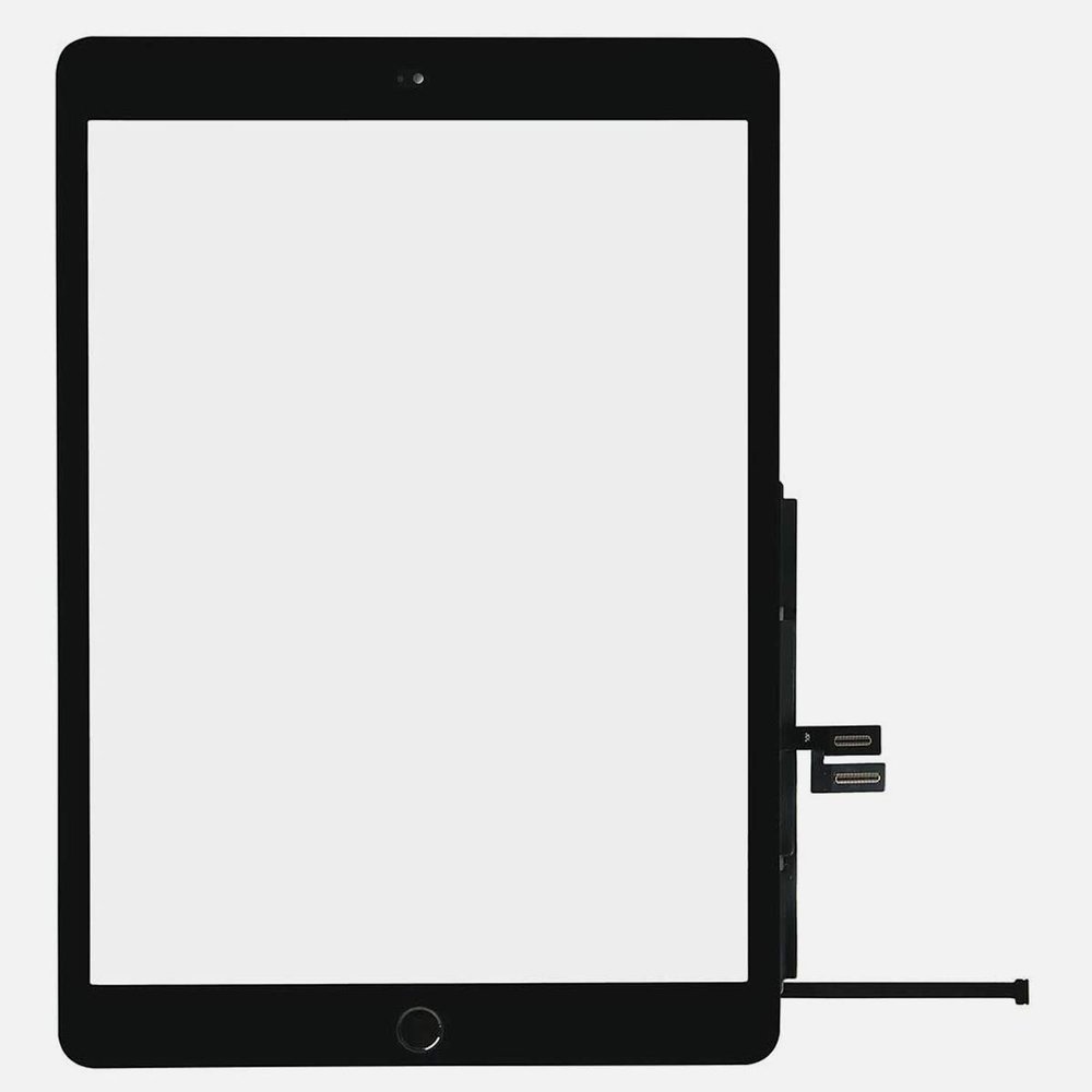 ePartSolution Touch Screen Digitizer Glass Lens Replacement for iPad 7 2019 7th 10.2" A2197 A2198 A2200 USA (Black + Home Button)