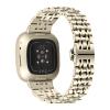 DKEnjoy Watch Band Compatible with Fitbit Versa 3/Sense Strap, Stainless Steel Replacement Accessories Bracelet Adjustable Wristband (Champagne) view 2