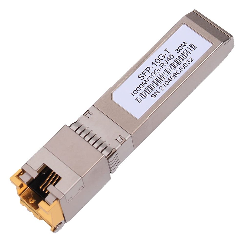 10G SFP+ RJ45 Copper Transceiver, 10G T Copper Module 10GBase-T SFP CAT.6a/7 up to 30 Meters Compatible with Cisco,Ubiquiti,Netgear,D-Link,Supermicro,TP-Link,Broadcom Mikrotik,Unifi