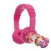 BuddyPhones Play Plus | Wired or Wireless Foldable Bluetooth Kids Headphones + Microphone - SafeAudio Volume-Limiting Options, Voice Enhancing Study Mode + Answer/Playback Button (Rose Pink) view 1