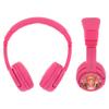 BuddyPhones Play Plus | Wired or Wireless Foldable Bluetooth Kids Headphones + Microphone - SafeAudio Volume-Limiting Options, Voice Enhancing Study Mode + Answer/Playback Button (Rose Pink) view 2