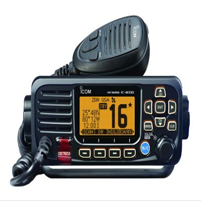 Icom IC-M330 Ultra Compact VHF Marine Transceiver Without GPS - Black