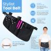 Stylist Tool Belt - Durable Polyester Tool Pouch Belt for Salon Stylists and Hairdressers - Holds 3 Shears with Multiple Pockets for Combs, Clips, and Accessories - Professional Scissor Holster view 2