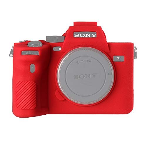 STSEETOP Camera Case for Sony A7SIII A7siii A7S3- Protective Silicone DSLR Skin Cover, Detachable Cage, Shockproof, Dustproof (Red)