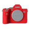 STSEETOP Camera Case for Sony A7SIII A7siii A7S3- Protective Silicone DSLR Skin Cover, Detachable Cage, Shockproof, Dustproof (Red) view 1