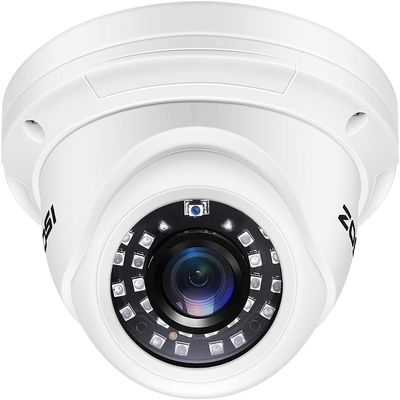 ZOSI 2.0MP 1080P 1920TVL HD-TVI CCTV Security Dome Camera,80ft IR Night Vision, Aluminum Metal Housing for HD-TVI, AHD, CVI 720P,1080P,5MP,4K Analog Surveillance DVR (Renewed)