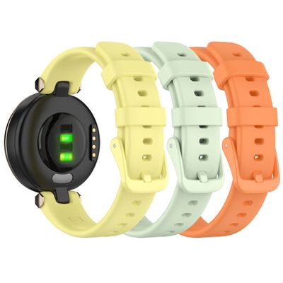 3Pack Bands Compatible with Garmin Lily/Lily 2 Smartwatch Replacement Fashion Colors Silicone Strap Sports Fitness Wristband for Garmin Lily/Lily 2 Smartwatch (Tricolor-A)
