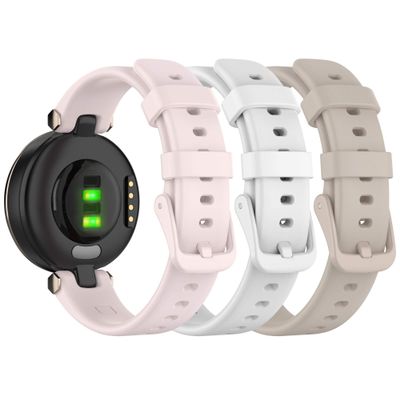 3Pack Bands Compatible with Garmin Lily Smartwatch Replacement Fashion Colors Silicone Strap Sports Fitness Wristband for Garmin Lily Smartwatch (Tricolor-D)