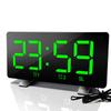 ThreeH Alarm Clock Radio with USB Charging Ports Electric Clocks with Brightness Adjustable 12/24 Hour Snooze Function Green view 1