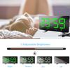 ThreeH Alarm Clock Radio with USB Charging Ports Electric Clocks with Brightness Adjustable 12/24 Hour Snooze Function Green view 4