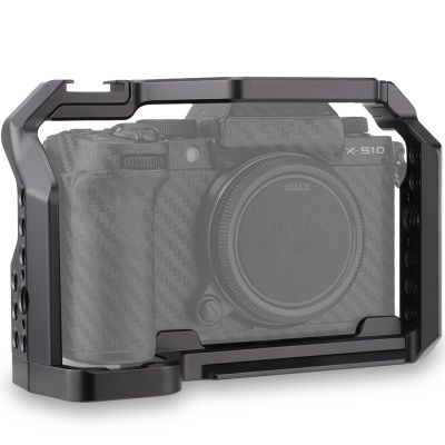Camera Full Cage for FUJIFILM X-S10,Extension Mount Microphone Fill Light Bracket Filming Accessories,with Cold Shoe