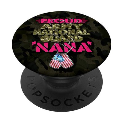 Proud Army National Guard Nana Dog Tags US Military Grandma PopSockets PopGrip: Swappable Grip for Phones & Tablets