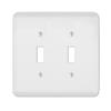 AMERELLE 635ttw 2 Gang Toggle Wall Plate, Stamped Steel, White view 1