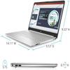 HP 2021 Laptop, 15.6" HD Touchscreen, 11th Gen Intel Core i3-1115G4 Processor, 16GB DDR4 Memory, 512GB PCIe NVMe M.2 SSD, Wi-Fi, HDMI, Webcam, Bluetooth, Windows 10 Home, KKE Mousepad, Silver view 4