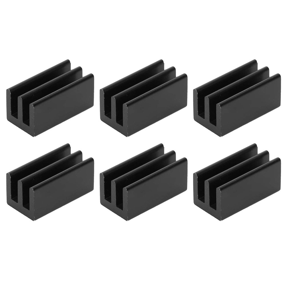 01 CPU Heat Sink, Aluminum Cooling Radiator Aluminum Q8.5x8x16 20Pcs for IC Radiators for Routers for CPUs