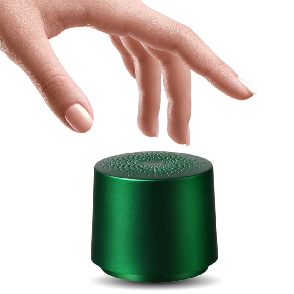 HOAIYO TWS Portable Wireless Speaker with Built in Mic and Play 2 Speakers Together (Green)